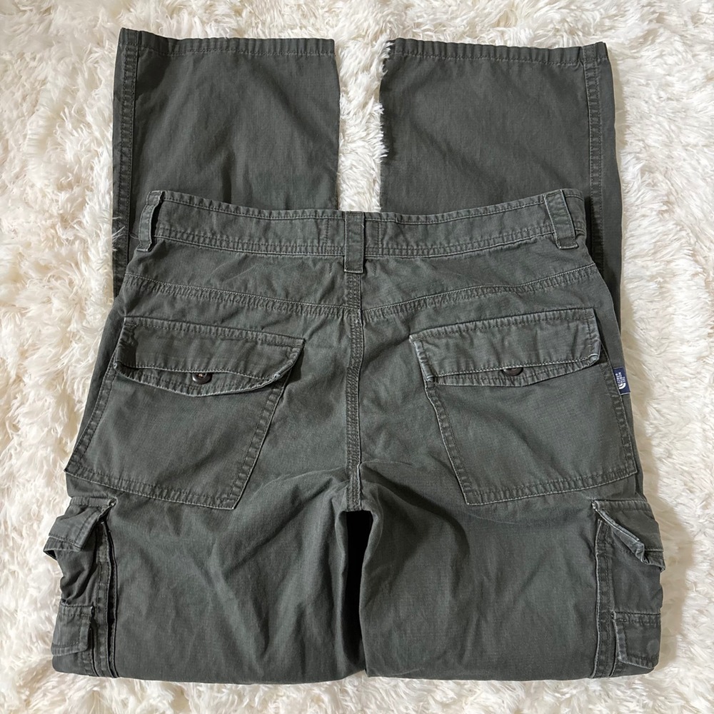 The North Face Mens 32 Regular Olive Green Cargo Hiking Pants Utility Straight